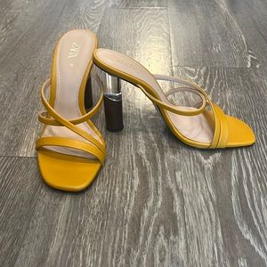 Zara Yellow Strap Heels